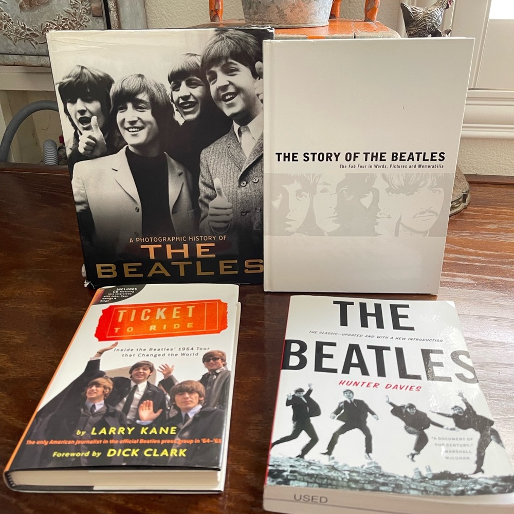 4 Beetles books, 3 hardcover and 1 softcover